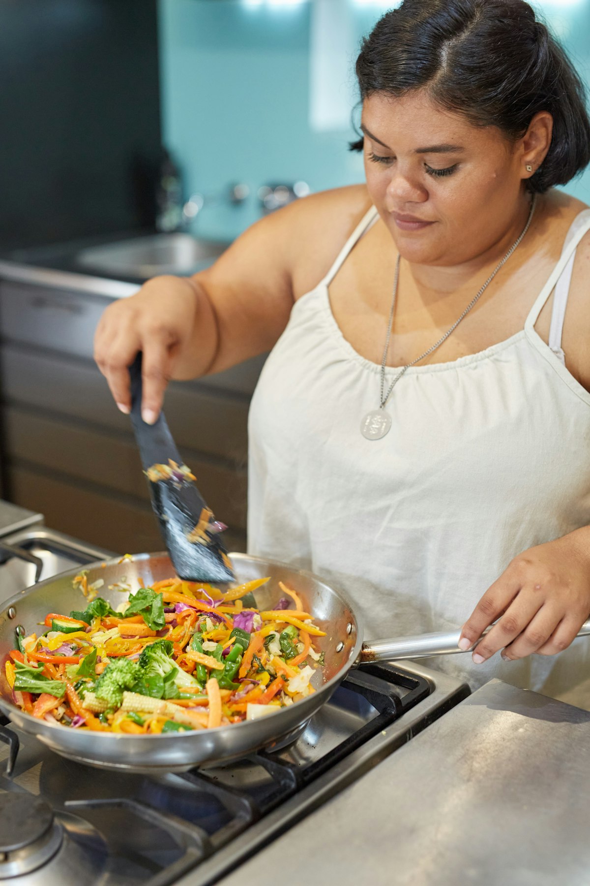 Fresh vegetables being prepared